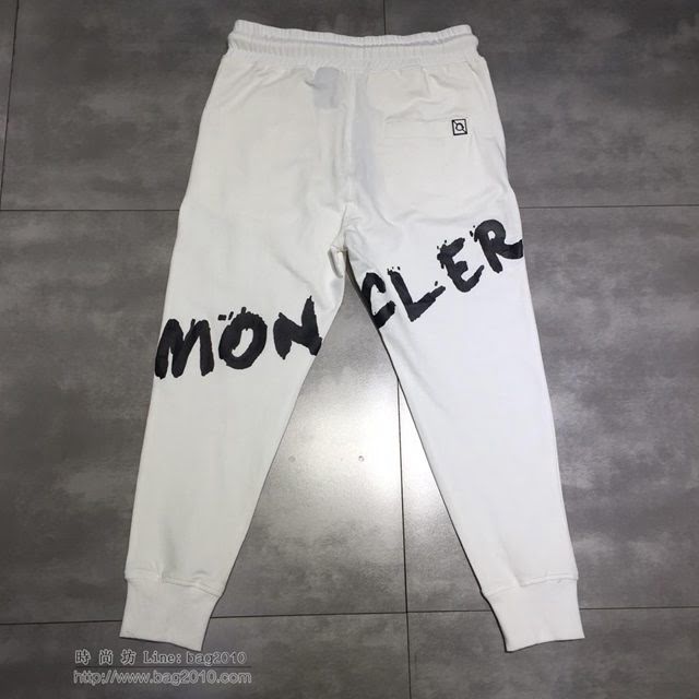 Moncler運動褲 19春夏薄款 盟可睞白色休閒褲  tzy1750
